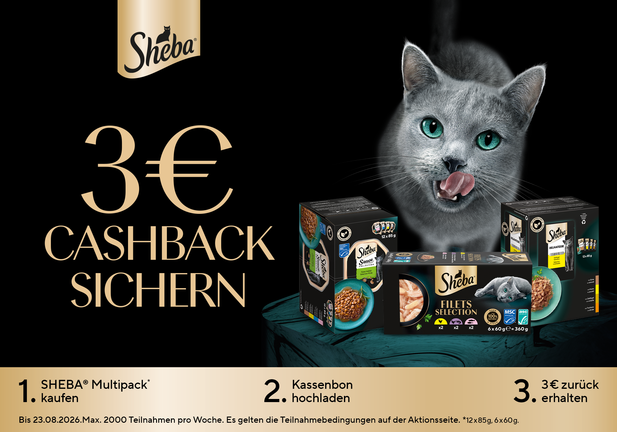 Sheba 3€ Cashback